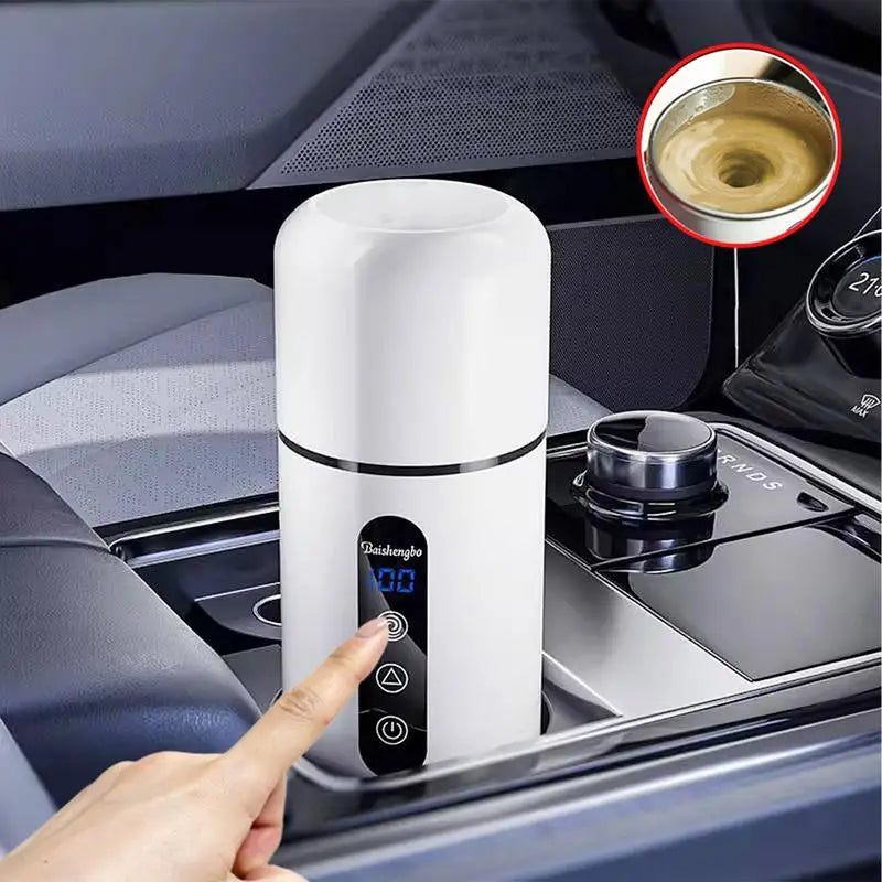 12V 24V Car Heating Cup Electric Kettle Stainless Steel Smart Temperature Control Touch LCD Display Travel Coffee Mug Warmer