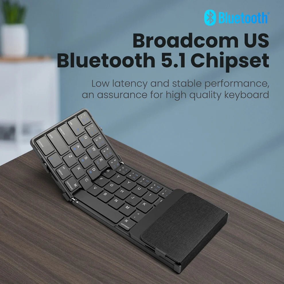 SeenDa Tri-Folding Wireless Keyboard with Touchpad