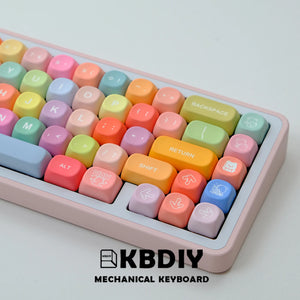 141 Keys PBT KOA Profile Gummy Bears Keycaps Set Color