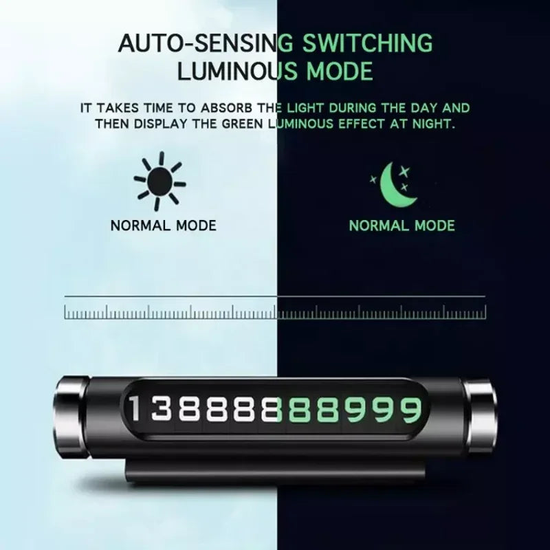Rotatable Telephone Number Plate  Car Styling