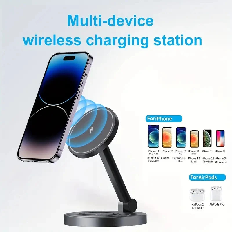 3 In 1 Foldable Wireless Charger Stand Pad