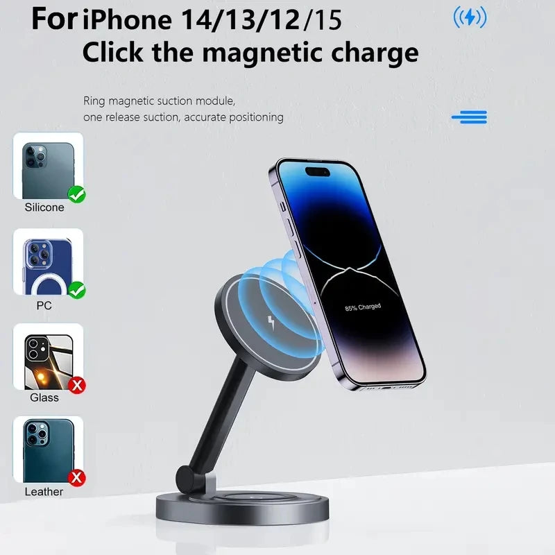 3 In 1 Foldable Wireless Charger Stand Pad