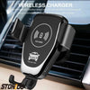 10W Qi Fast Wireless Car Charger with Auto-Clamping Mount for Windshield, Dashboard, and Vent, Convenient Phone Holder