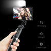 Lenovo Selfie Stick 1045mm with Wireless Bluetooth LED Fill Light Extended Tripod with Remote Shutter for Android IOS Cellphone